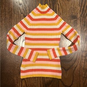 Mayoral Girls Striped Ribbed Knit Sweater - Size 5